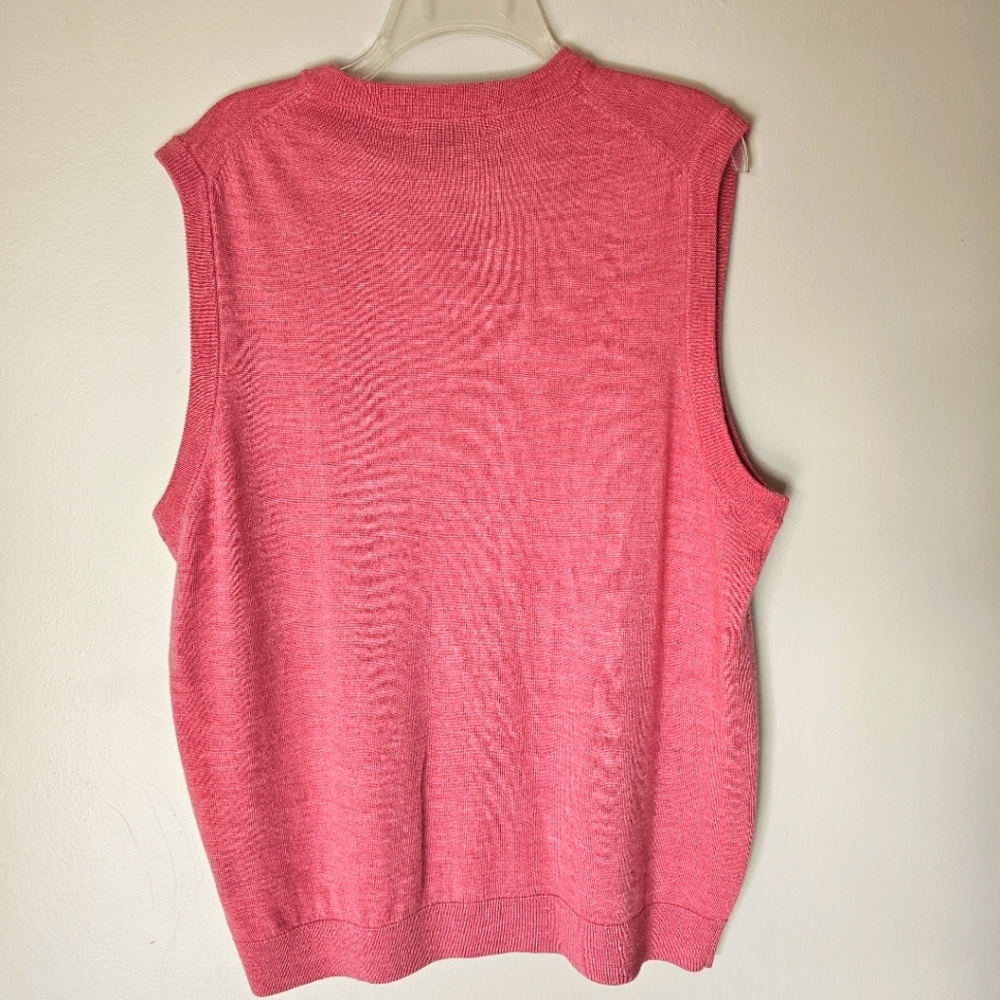 Hart Schaffner Marx Preppy Pullover Merino Wool Sweater Vest Size large NWOT - Picture 2 of 7
